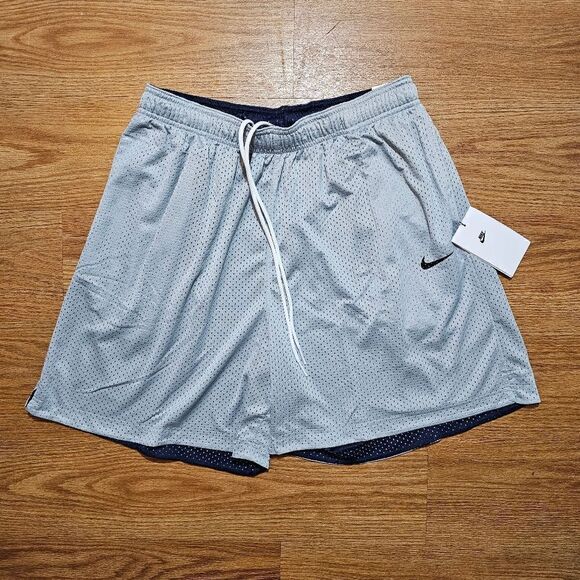 Nike Authentics Practice Shorts Reversible Men's Large L Navy Grey FN0671-077 SE - Picture 4 of 16